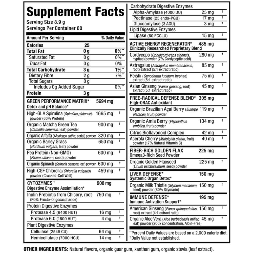 Allmax CytoGreens Açaí Berry Green Tea 60 serv
