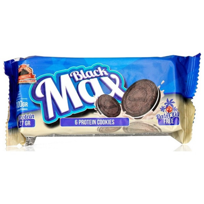 Cookies Black Max Protein Oreos package featuring protein-rich, low-sugar cookies, ideal for fitness enthusiasts shopping at Sector 6 Supplements.