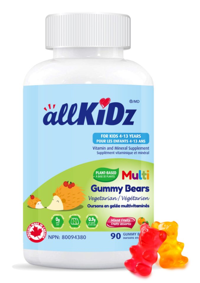 AllKidz Plant-Based Multi Gummy Bears Vegetarian 90 Gummy