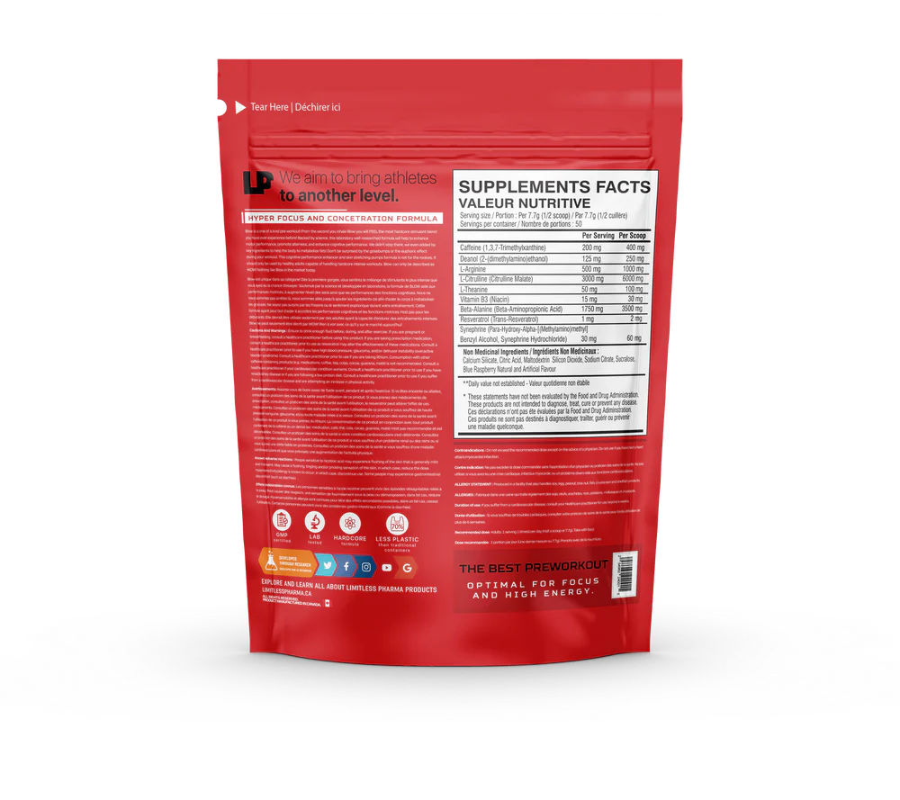 Limitless Pharma BLOW Pre Workout