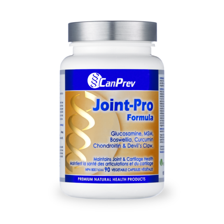 Joint-Pro Formula bottle from CanPrev, a supplement for joint health featuring glucosamine, supporting athletes and fitness enthusiasts at Sector 6 Supplements.