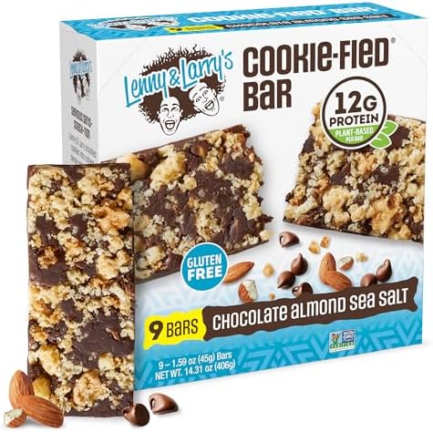 Lenny and Larry's Cookie Fied Bar, a small yet mighty bar offering 12g plant-based protein and 5g fiber, ideal for satisfying snack cravings.