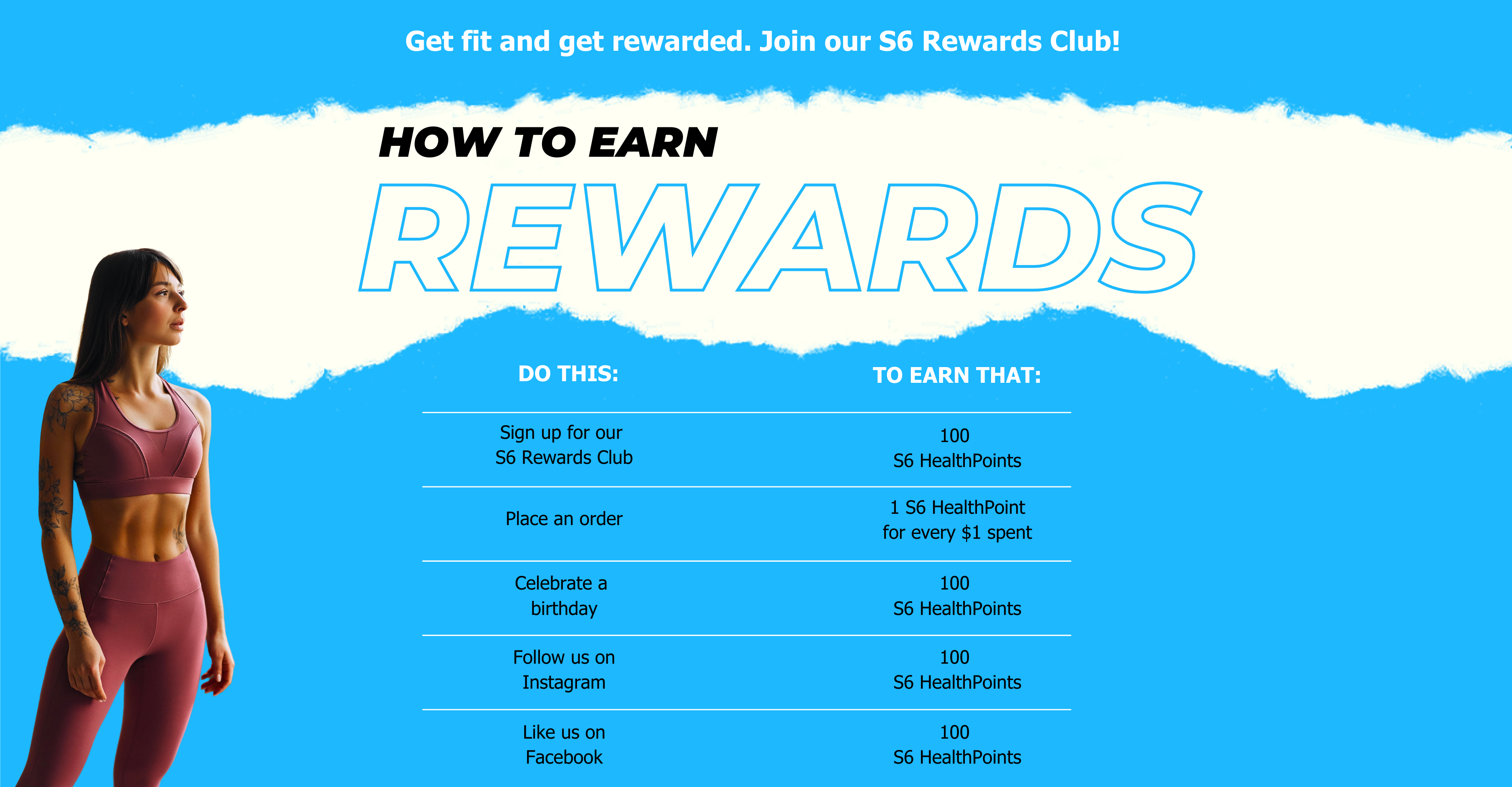 Sector 6 Supplements rewards program earn points and save.