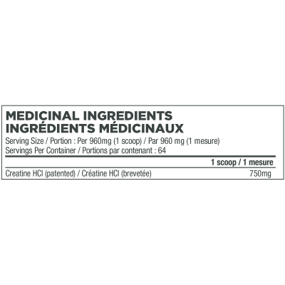 Con-Cret HCL Creatine 64 Serving