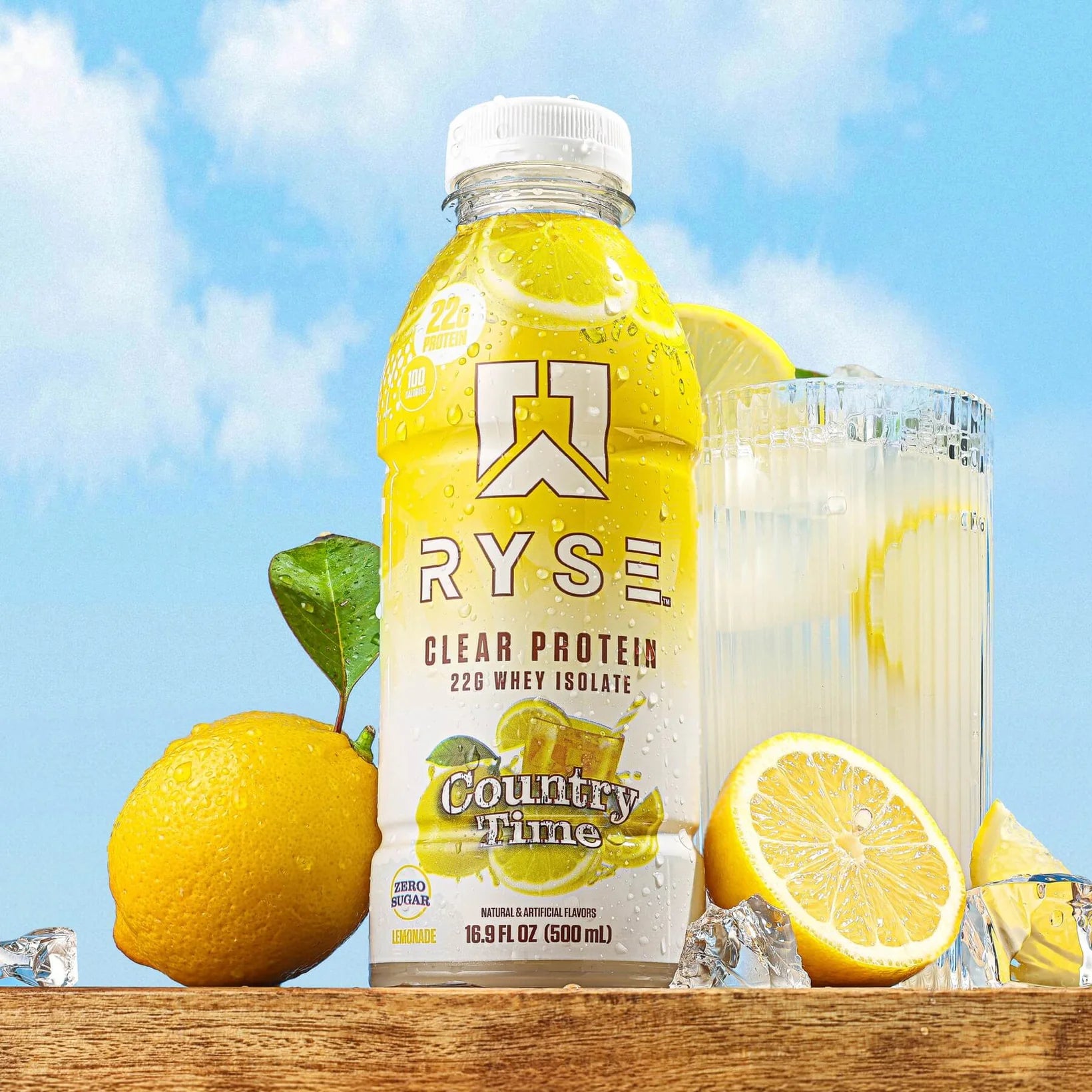 Ryse Clear Protein Refresher RTD, a sugar-free drink with 22g whey isolate, offering refreshing, juice-like flavors in a convenient, on-the-go bottle.