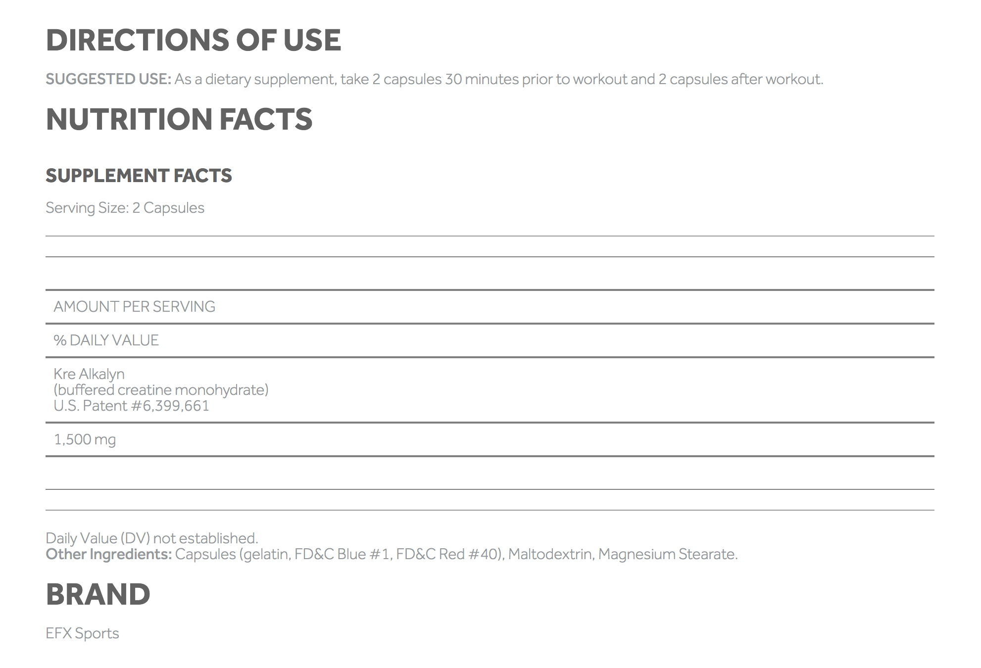 EFX Kre-Alkalyn Creatine 192 cap