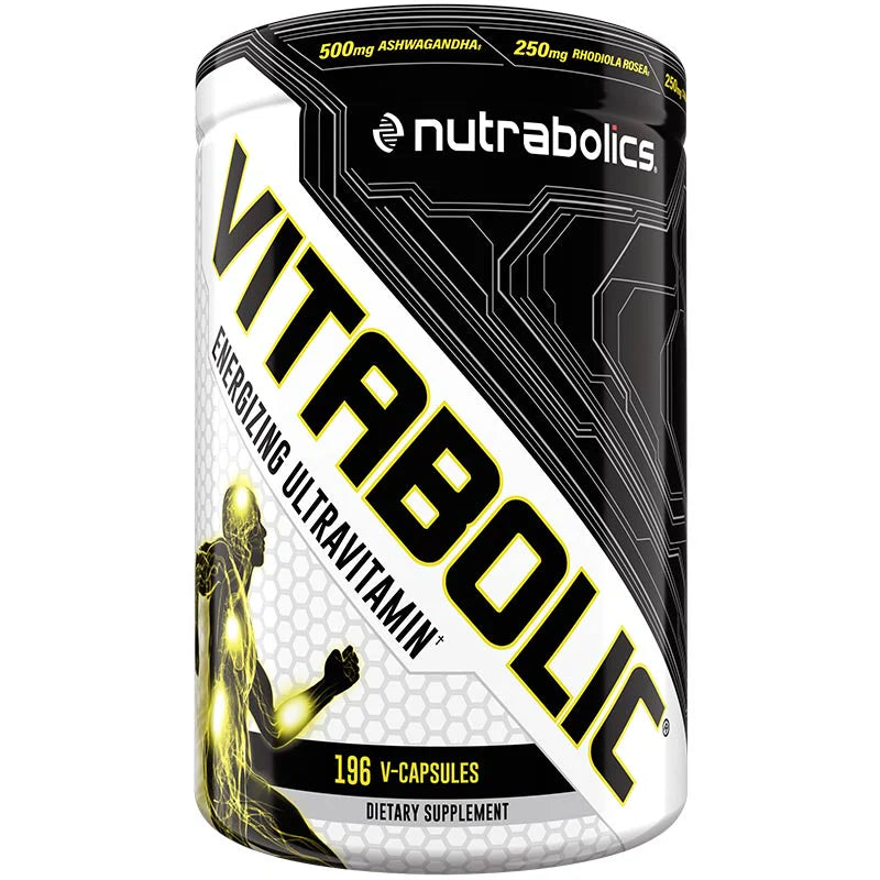 Nutrabolics Vitabolic container, an ultra-vitamin supplement designed to boost mood, energy, and immune defenses, available at Sector 6 Supplements.
